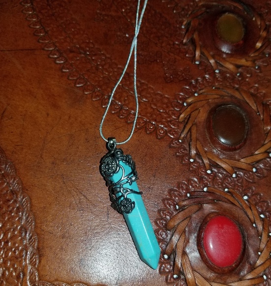 925 sterling silver Turquoise necklace - Picture 2 of 7